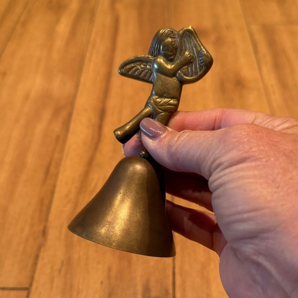 Brass Angel Bell. Made in India.